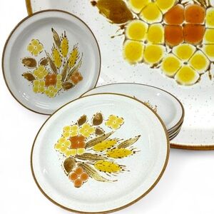 Vintage (1970s) International Stoneware Stoneybrook Dinner Plates Set of 6 Japan